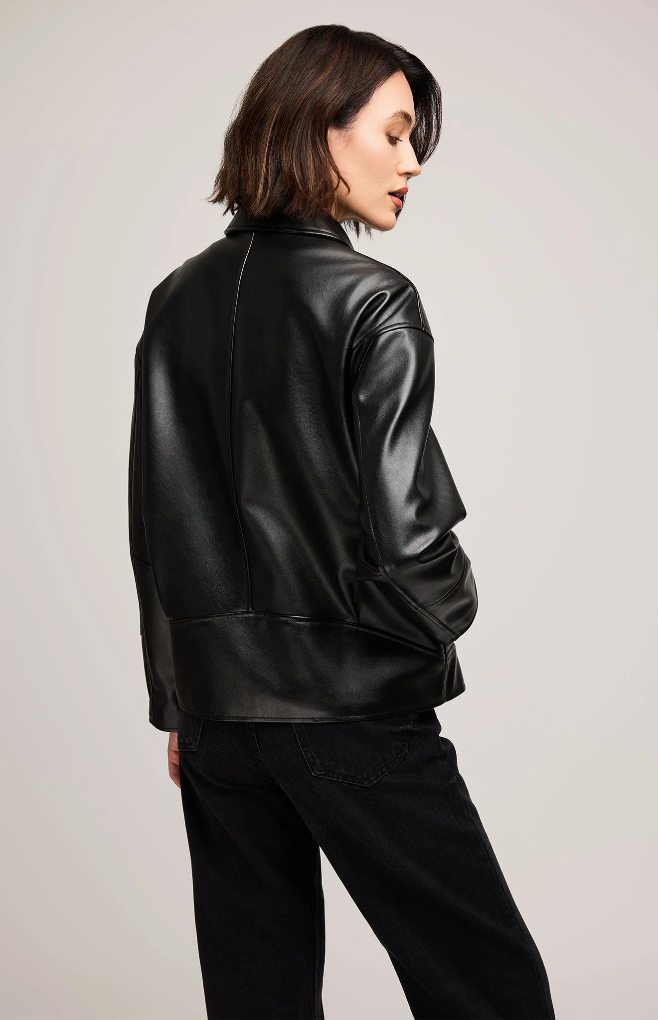 Audrey Vegan Leather Jacket - Image 4