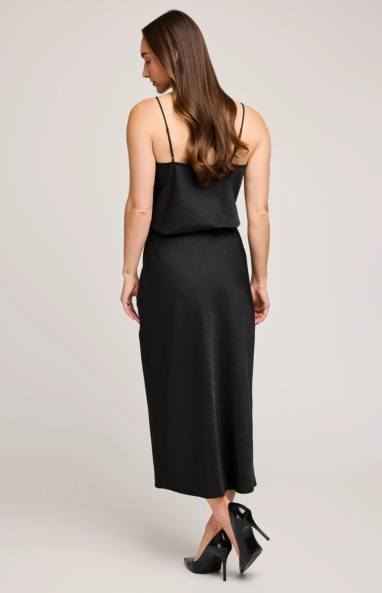 Bonnie Satin Midi Skirt - Image 3