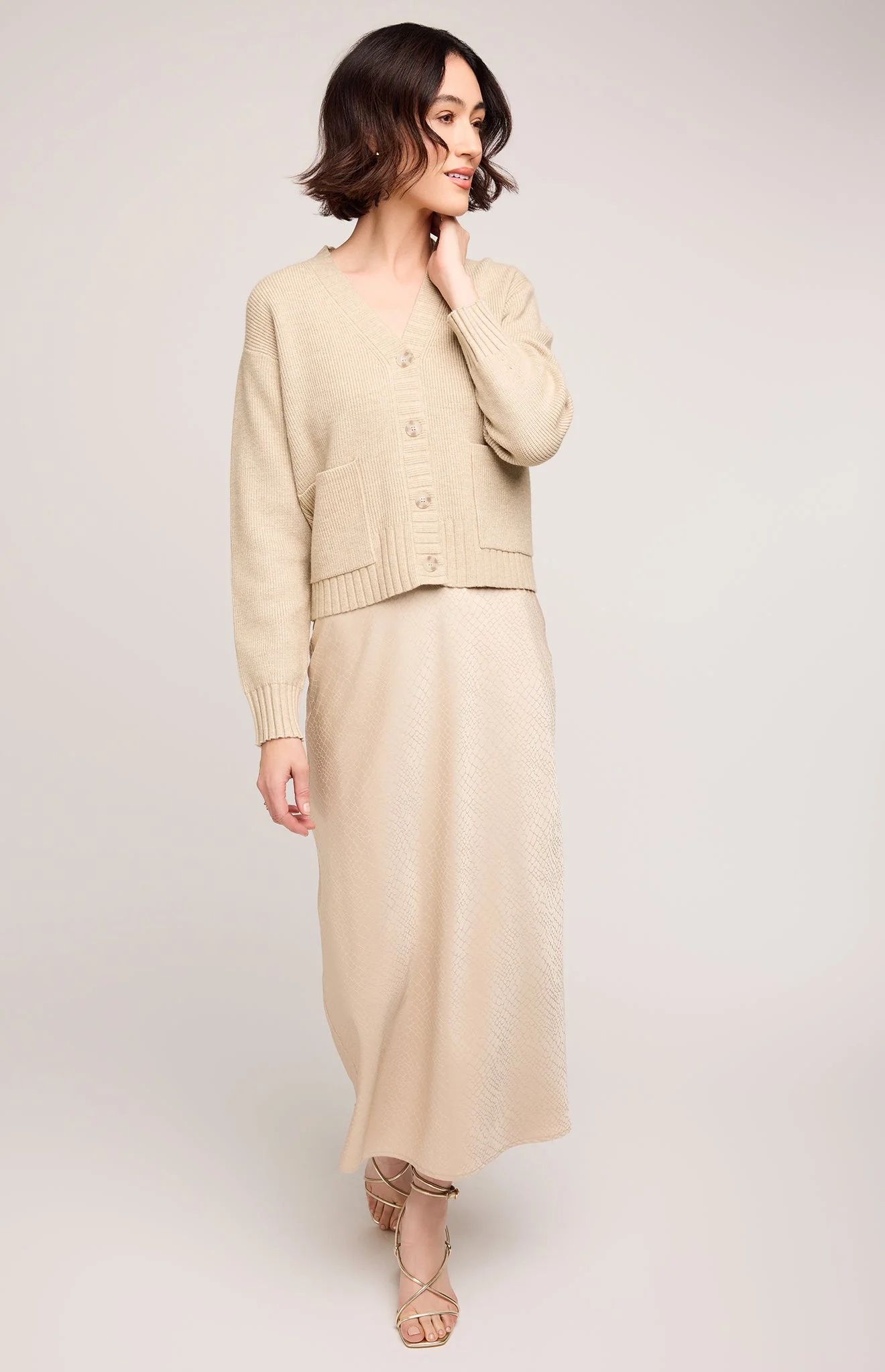 Bonnie Satin Midi Skirt - Image 4